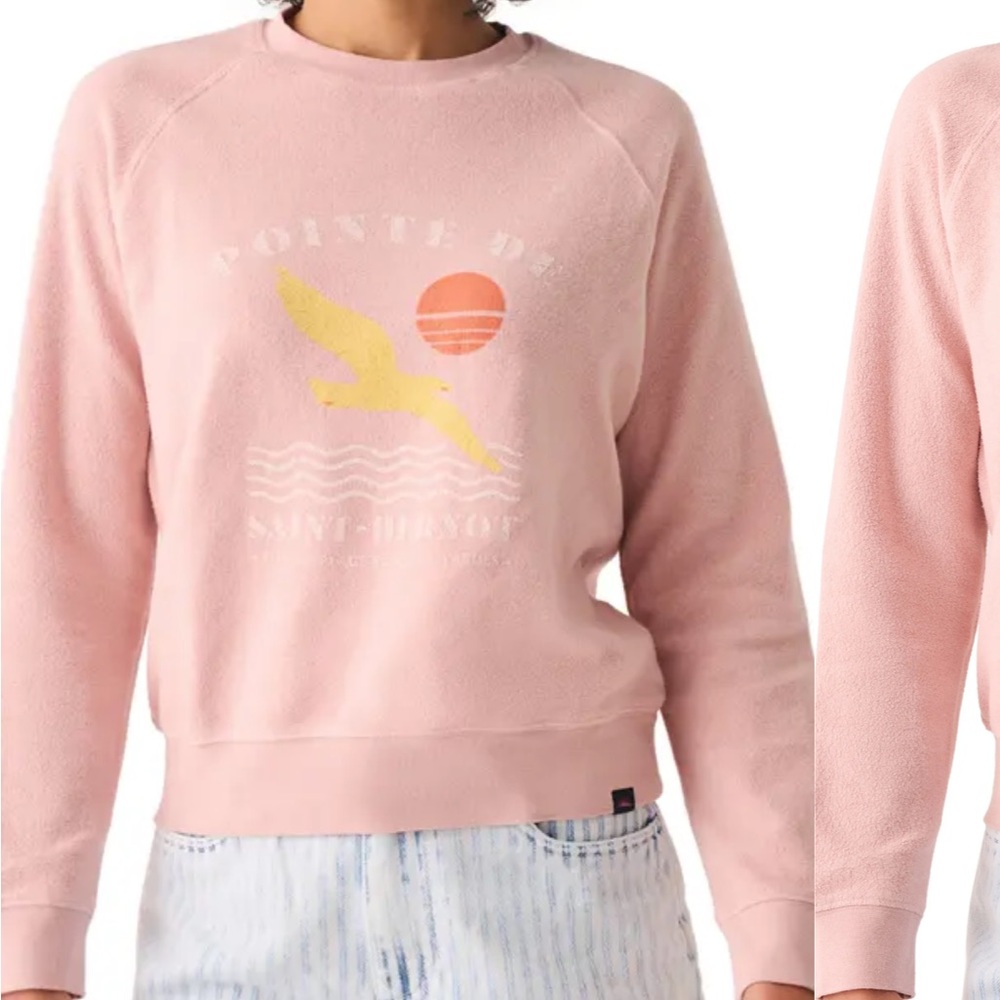 Faherty Women’s Beach Fleece organic cotton sweater - S